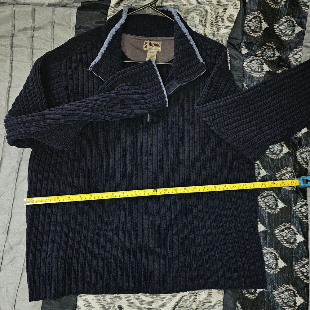 Alpine Design Men’s Fleece Pullover Quarter Zip Navy Blue Size M - Picture 8 of 10